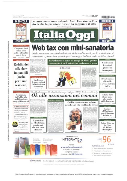 Italia oggi : quotidiano di economia finanza e politica